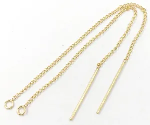 14k vergoldet lange Kette Einfädeln Ohrringe DIY Schmuckherstellung Zubehör zartes Design