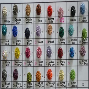 Farbtabelle für Ton-Diskokugel-Shamballa-Perlen für Schmuck