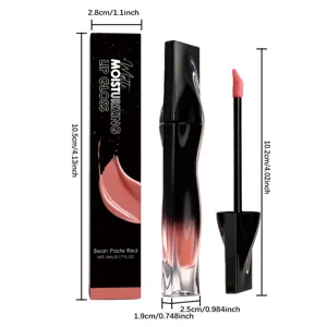 Matte moisturizing lip gloss with smooth texture, long-lasting color and precise brush applicator.