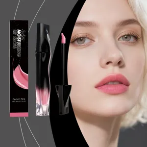 Zephoco matte moisturizing lip gloss peach pink long-lasting liquid lipstick makeup 5ml