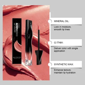 Matte moisturizing lip gloss, smooth and long-lasting liquid lipstick, portable 5ml size.