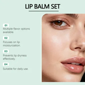 Enhance your daily lip care routine with this moisturizing lip balm set designed for smooth lips.