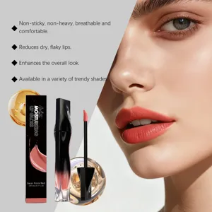 Matte moisturizing lip gloss, long-lasting silk smooth liquid lipstick for makeup.