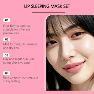 EELHOE Set de mascarilla de labios de 4 sabores para hidratación y cuidado diario profundo.
