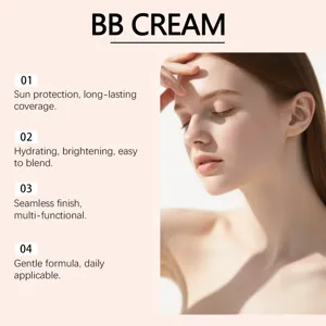 Λεπτομερής όψη ελαφριάς κρέμας BB με προστασία από τον ήλιο, ενυδάτωση και κάλυψη.