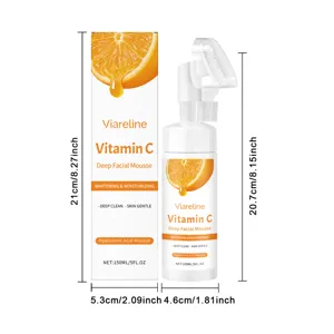 VIARELINE Vitamin C Deep Facial Mousse 150ml gentle cleansing foaming face wash cleanser