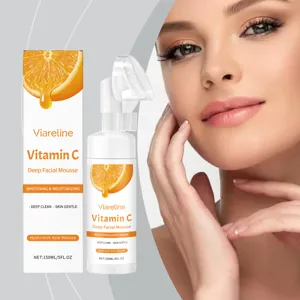 Vitamin C Facial Cleansing Mousse Gentle Deep Cleansing Hydrating Face Wash Foam Daily Facial Skincare Cleanser