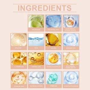 Gráfico detallado de los ingredientes clave de la mascarilla facial hidratante.