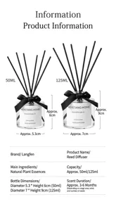 Diffuseur de parfum élégant avec nœud, en 50ml et 125ml pour une fraîcheur durable.