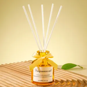 Langlebiges Heim Duftdiffusor Set Glasflasche Aromatherapie Lufterfrischer Duftöl Für Schlafzimmer Badezimmer