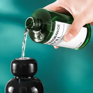 Aromatherapy essential oil refill bottle 260ml green plastic design for home fragrance use