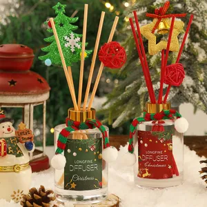 Christmas reed diffuser set for home living room air freshener holiday gift decoration.