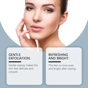 Exfoliating moisturizing cotton pads for facial skin care, gentle wipe for smooth and bright skin.