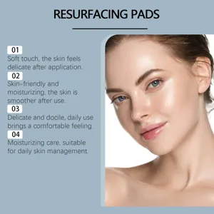 Close-up view showing smooth and moisturized skin texture after using facial pads.
