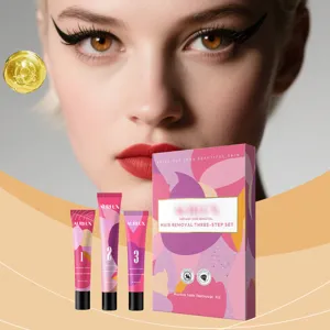 Facial hair removal three step set gentle moisturizing smooth skin delicate refreshing cleansing