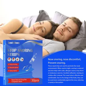 South Moon anti-snoring nasal strips 30pcs, breathable and comfortable for better sleep.