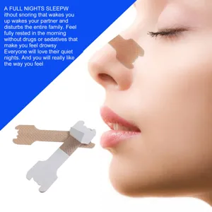 Anti-snoring nose strips detail view showing breathable nasal strips for better sleep quality.