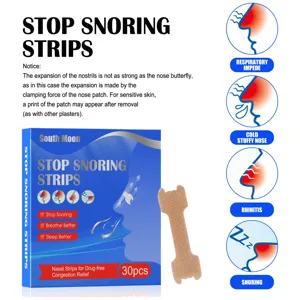 South Moon anti-snoring nasal strips 30pcs box breathable drug-free breathing relief aid