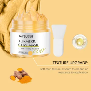Détail du masque d'argile au curcuma Jaysuing montrant une texture douce et lisse.