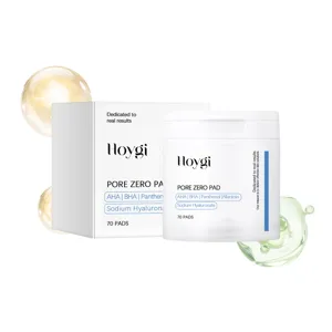 HOYGI AHA BHA pore zero toner pads 70 counts for gentle exfoliation and facial care.