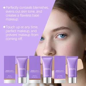 Moisturizing serum BB cream detail showing smooth texture, natural coverage and flawless finish.