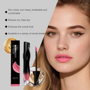 Matte moisturizing lip gloss with smooth texture, long-lasting color and comfortable wear.