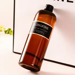Flacon de recharge pour diffuseur de parfum en verre ambré 500ml pour maison et hôtel