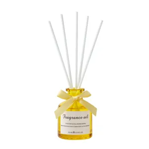 Luxus Raumduft Diffusor mit Stäbchen und gelber Schleife für Lufterfrischer Zuhause 50ml