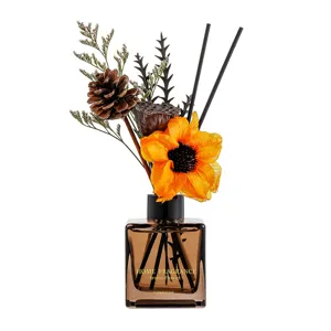 Duftstäbchen mit Trockenblumen und Aromaöl, Raumduft für Wohnzimmer und Schlafzimmer Deko.