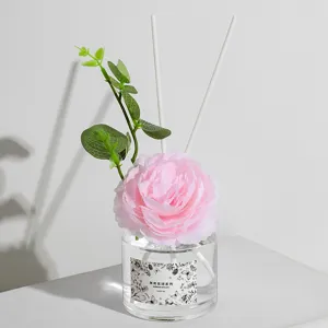 Difusor de aromas con flor frasco de aromaterapia para hogar dormitorio fragancia duradera
