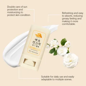 Stick solaire mat HANCHOBIT offre une protection portable rafraîchissante et hydratante.
