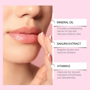 Nahaufnahme der Detailansicht von nährender Lippenpflege mit feuchtigkeitsspendenden Inhaltsstoffen.