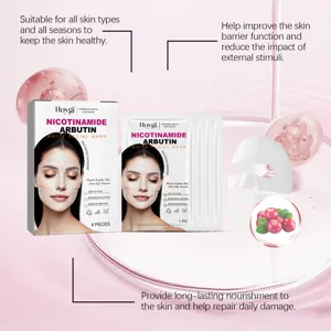 Hoygi Niacinamide Arbutine Gezichtsmasker hydraterende huidverzorging sheetmasker 4st