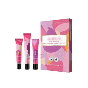 Facial Hair Removal Three Step Set Gentle Moisturizing Cleansing Soothing Gel Cream Lotion Facial Care Skincare Set