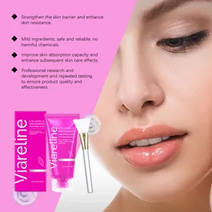 Mascarilla peel-off de colágeno Viareline para hidratación profunda y piel brillante.