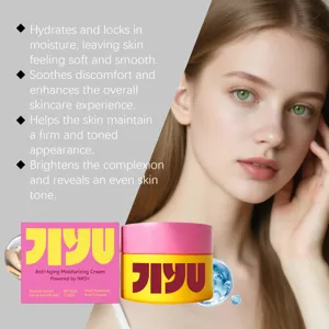 Crema hidratante antiedad JIYU para una hidratación profunda, firmeza y un cutis radiante.
