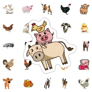 Cute farm animal stickers set waterproof DIY cute pet children gift decoration packs