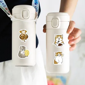 Cute cartoon cat waterproof stickers vinyl decals for journaling scrapbooking crafts 100pcs