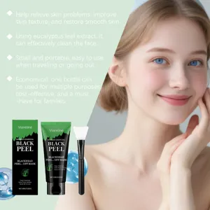 Mascarilla peel off de carbón de bambú Viareline para limpieza profunda y poros 100g