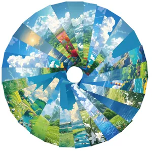 Studio Ghibli Stil Anime Lesezeichen Set, heilsame Himmel und Landschaft Papiermotive zum Lesen.