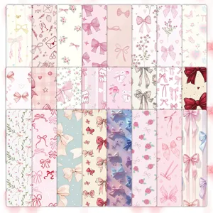 24pcs pink bow bookmarks coquette ballet style aesthetic reading markers cute student gifts paper