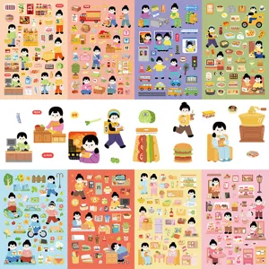 Cute daily life healing style handbook stickers for journal decoration and DIY crafts