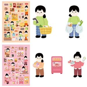 Cute daily life healing sticker sheets DIY hand ledger stationery cute decorative craft items