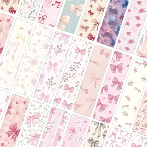 Coquette pink bow bookmark set aesthetic cute floral reading markers for students gifts