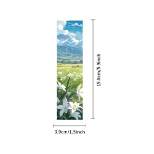 Anime Landschaft Lesezeichen, heilende Himmel und Berg Kunst Design, 15x3.9cm Geschenk.