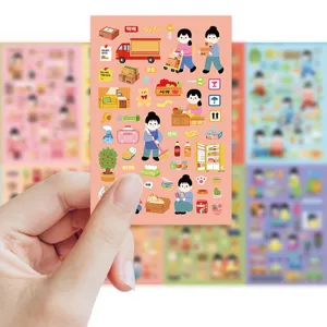 Daily life healing planner stickers cute cartoon DIY stationery decorative sticker sheets