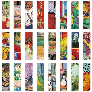 Set of 24 Matisse oil painting art bookmarks, vintage aesthetic reading page markers for books.