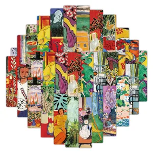Detail view of Henri Matisse art bookmarks set, vintage oil painting bookmarks for reading books.