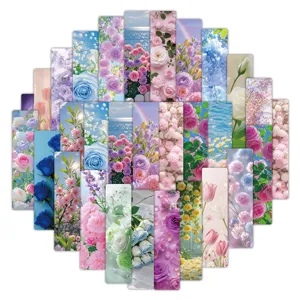 Descubre hermosos marcapáginas florales con diseños realistas, perfectos para los amantes de libros.
