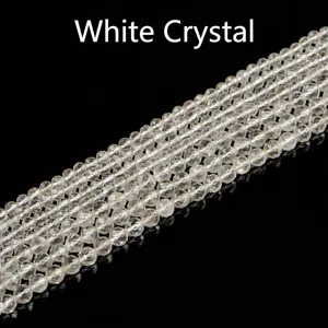 Natürliche Weiße Kristall Facettierte Runde Perlen Klare Quarz Lose Perlen Für DIY Schmuck Armband Halskette Herstellung